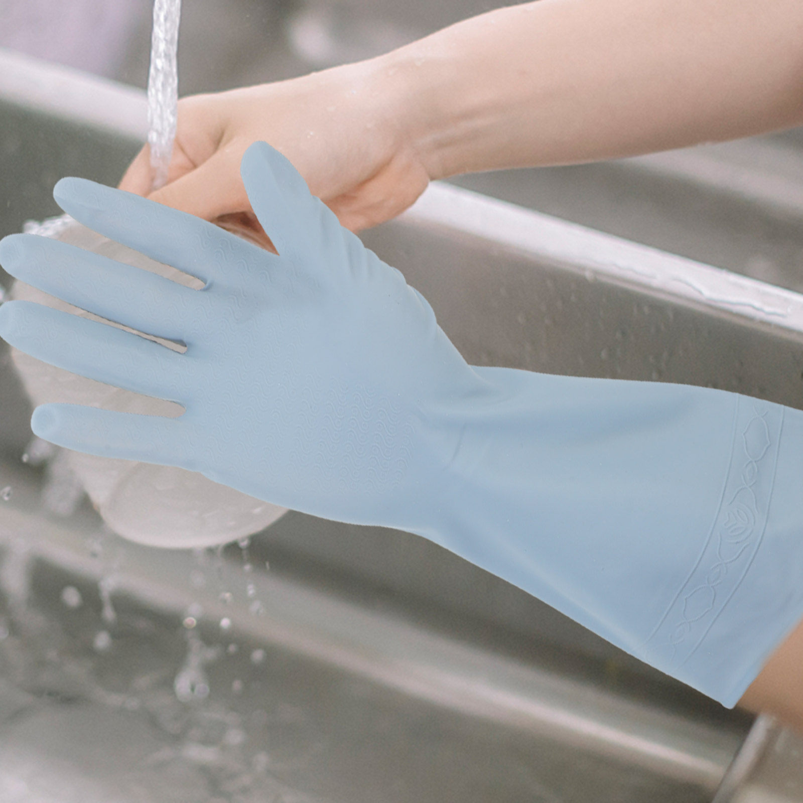 Dish Glove Rubber - 3 пары водонепроницаемых резиновых кухонных перчаток