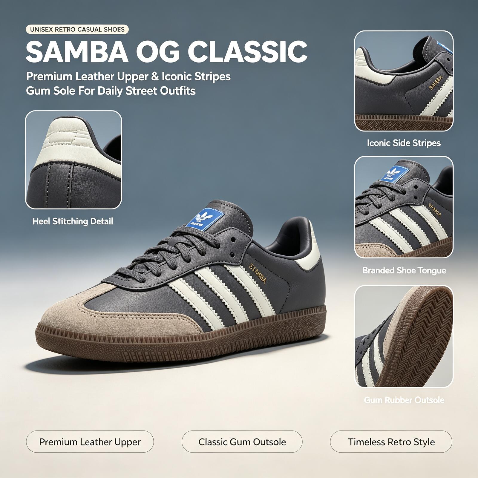 Adidas Shoes Samba - Официальные оригинальные кроссовки Adidas SAMBA OG