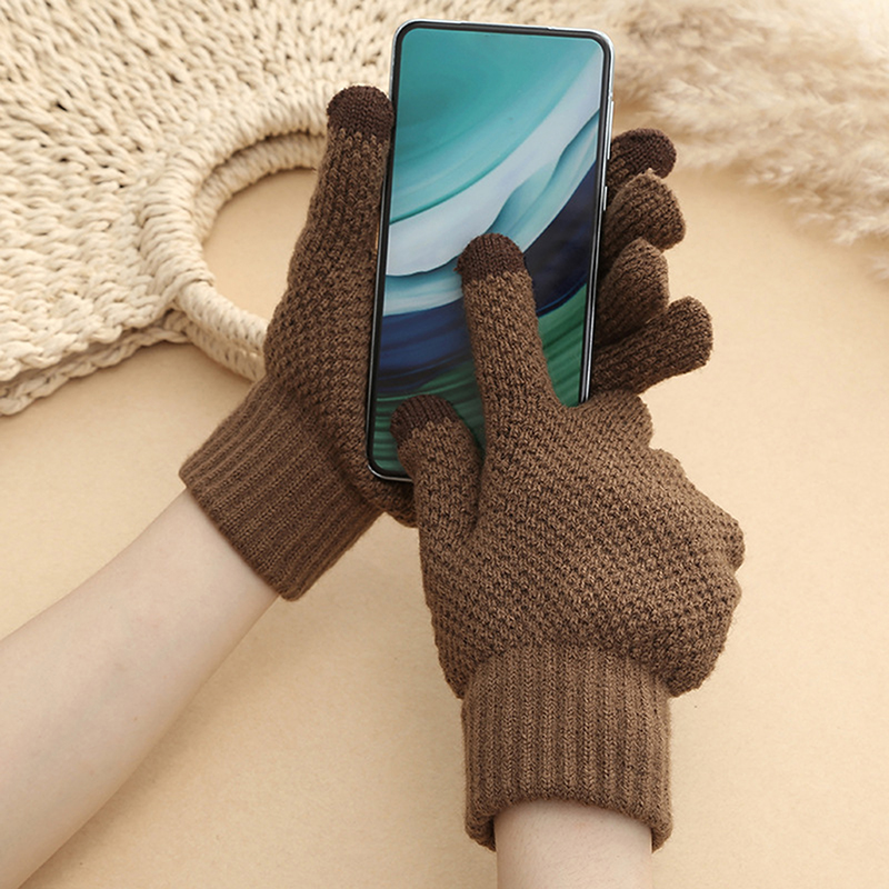 Wool Glove Lined - Мужские зимние теплые перчатки с сенсорным