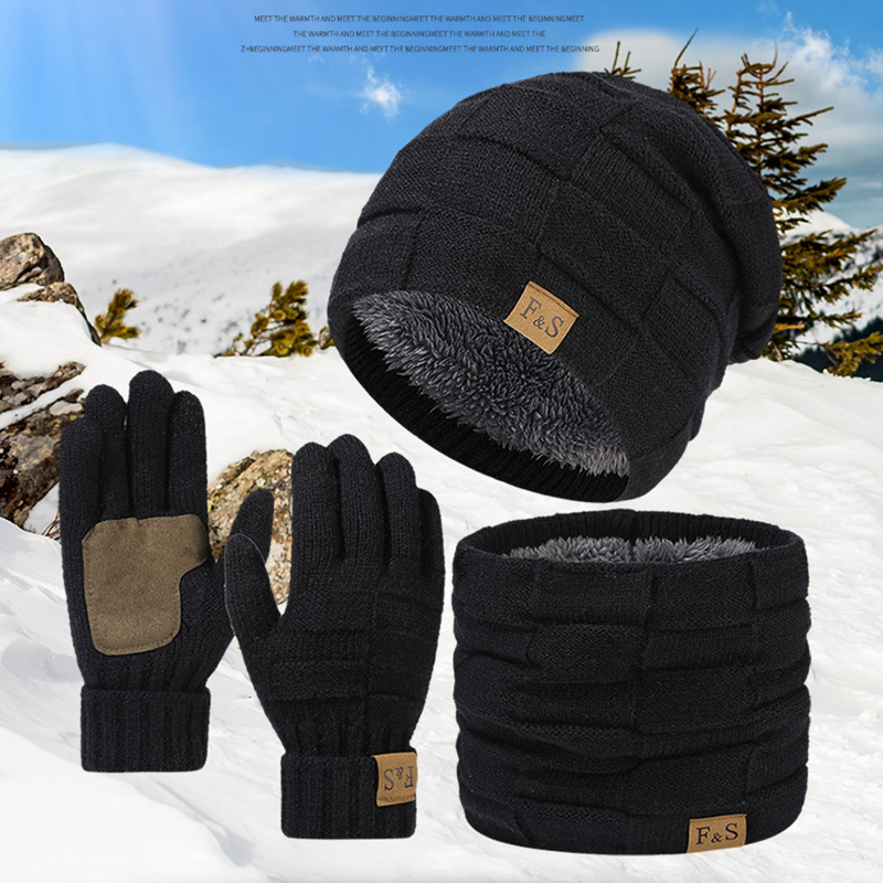 Зимний теплый комплект из шапк – обзор и цена Wool Glove Lined
