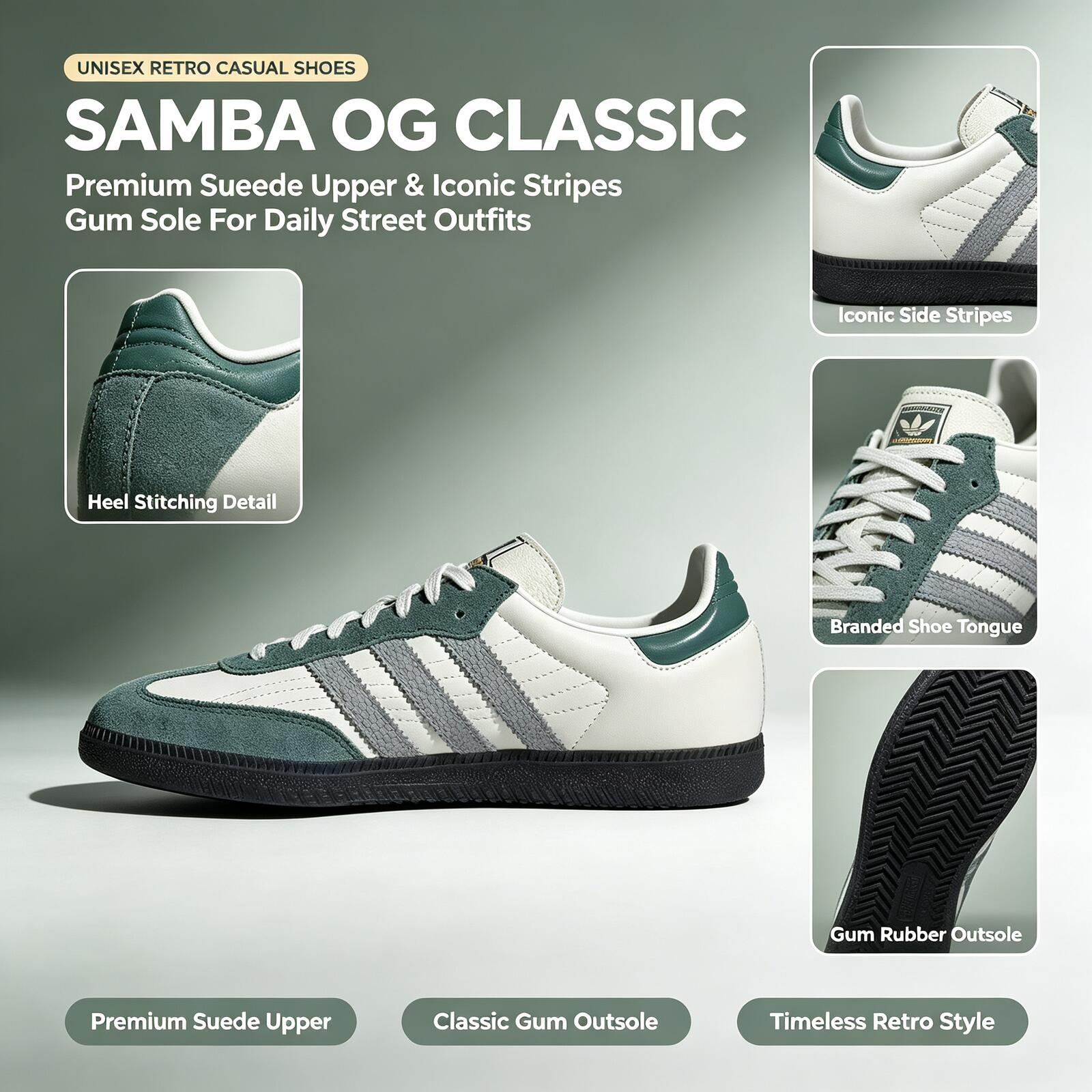 Официальные оригинальные кожан – обзор и цена Adidas Shoes Samba